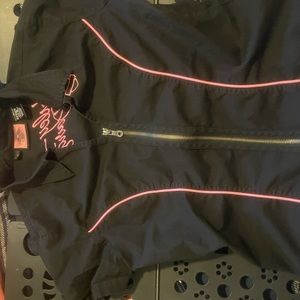 Harley Davidson zip up pink label shirt